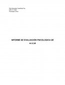 COMO SE DA UN NUEVO INFORME DE EVALUACIÓN PSICOLOGICA