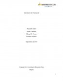 Instrumento de Evaluación Diseñar y planificar un instrumento evaluativo cuyo fin es usar conceptos y esquemas basados en las unidades didácticas.