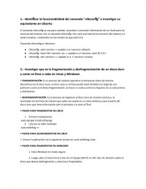 Como Identiﬁcar la funcionabilidad del comando chkconﬁg e investigar su equivalente en Ubuntu. Página 1
