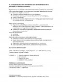 La organización como instrumento para la implantación de la estrategia y el diseño organizativo