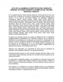 Modelo de acta de asamblea de constitucion de sindicato