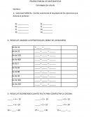 PRUEBA PARCIAL DE MATEMATICAS Estrategias de calculo