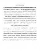 Paz en Colombia. LA PAZ ESTA CERCA?