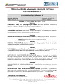 COORDINACIÓN DE ADUANAS Y COMERCIO EXTERIOR TEMARIO ACADÉMICO