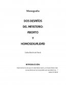 Dos desafíos del ministerio: aborto y homosexualidad