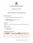 FORMATO DE INFORME PARA LA JORNADA DE VERANO 2016