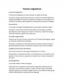 TEORIAS LINGÜÍSTICAS