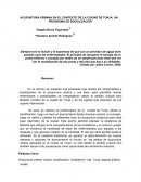 Acupuntura urbana en el contexto de la ciudad de Tunja, un programa de socialización