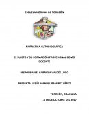 EL SUJETO Y SU FORMACIÓN PROFESIONAL COMO DOCENTE