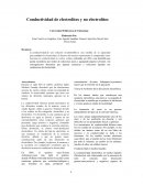 Conductividad de electrolitos y no electrolitos