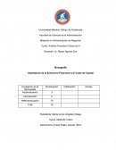 Importancia de la Estructura Financiera y el Costo de Capital