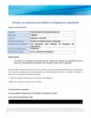 Formato Los elementos para elaborar un programa de capacitación