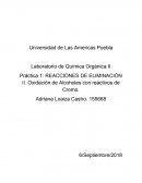 Laboratorio de Química Orgánica . REACCIONES DE ELIMINACIÓN