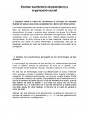 Examen de parentesco y organización social Antropología