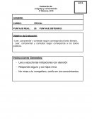 Evaluación de Lenguaje y comunicación. El Pingüino y el Canguro