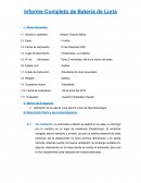 Informe Completo de Batería de Luria