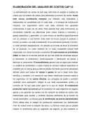ELABORACIÓN DEL ANÁLISIS DE COSTOS