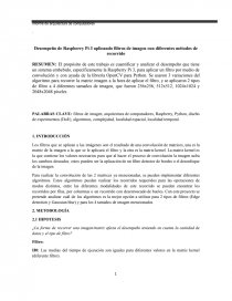 Desempeño de Raspberry Pi 3 aplicando filtros de imagen con diferentes métodos de recorrido. Página 1