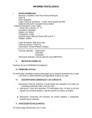 INFORME PSICOLÓGICO. PRUEBAS Psicológicas