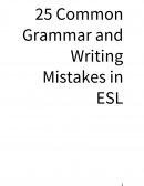 25 Common Grammar Mistakes in ESL