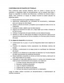 Gerencia de produccion. CONFORMACION DE EQUIPOS DE TRABAJO