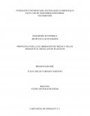 PROPUESTA PARA LA ELABORACIÓN DE MESAS Y SILLAS MEDIANTE EL RECICLAJE DE PLASTICOS