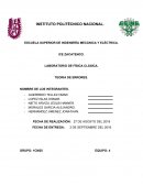 LABORATORIO DE FÍSICA CLÁSICA. TEORIA DE ERRORES