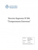 Decreto Supremo N°594 “Temperaturas Extremas”