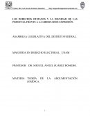 LOS DERECHOS HUMANOS Y LA DIGNIDAD DE LAS PERSONAS, FRENTE A LA LIBERTAD DE EXPRESIÓN