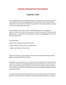 Ejemplo planteamiento del problema en una aplicación