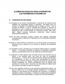ELEMENTOS BASICOS PARA INTERPRETAR LOS FENOMEN0S ECONOMICOS