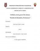 Calidad y teoría general de sistemas “Sentido de Identidad y Pertenencia”