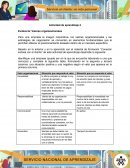 Actividad de aprendizaje 2 Evidencia: Valores organizacionales
