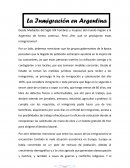 La inmigración en Argentina