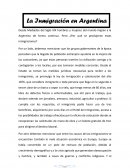 La inmigración en Argentina