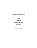 Programacion Lineal. Problema de Transporte