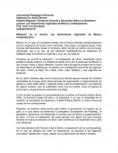 Reflexión de la lectura: Las dimensiones regionales de México Contemporáneo