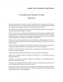 LA FUNDACION EN EL DERECHO PRIVADO MEXICANO