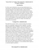 Ensayo Sobre Las Ventajas Y Desventajas De La Administración En Un Mundo Competitivo