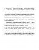 Actividad de inicio como detonante de la clase