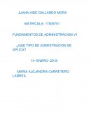 ¿Que tipo de admiistracion se aplica?