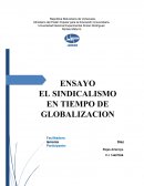 EL SINDICALISMO EN TIEMPO DE GLOBALIZACION