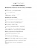 Comprensión lectora El carretero de la muerte