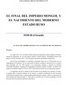 EL FINAL DEL IMPERIO MONGOL Y EL NACIMIENTO DEL MODERNO ESTADO RUSO