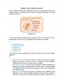 Evidencia: Blog “Calidad del servicio”