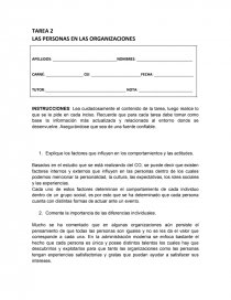 LAS PERSONAS EN LAS ORGANIZACIONES. Página 1
