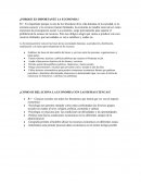 ¿Por que es importante la economia?