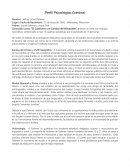 Perfil Psicológico Criminal - Jeffrey Dahmer