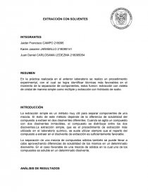 EXTRACCIÓN CON SOLVENTES. Página 1