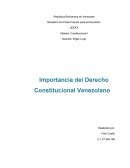 Importancia del Derecho Constitucional Venezolano